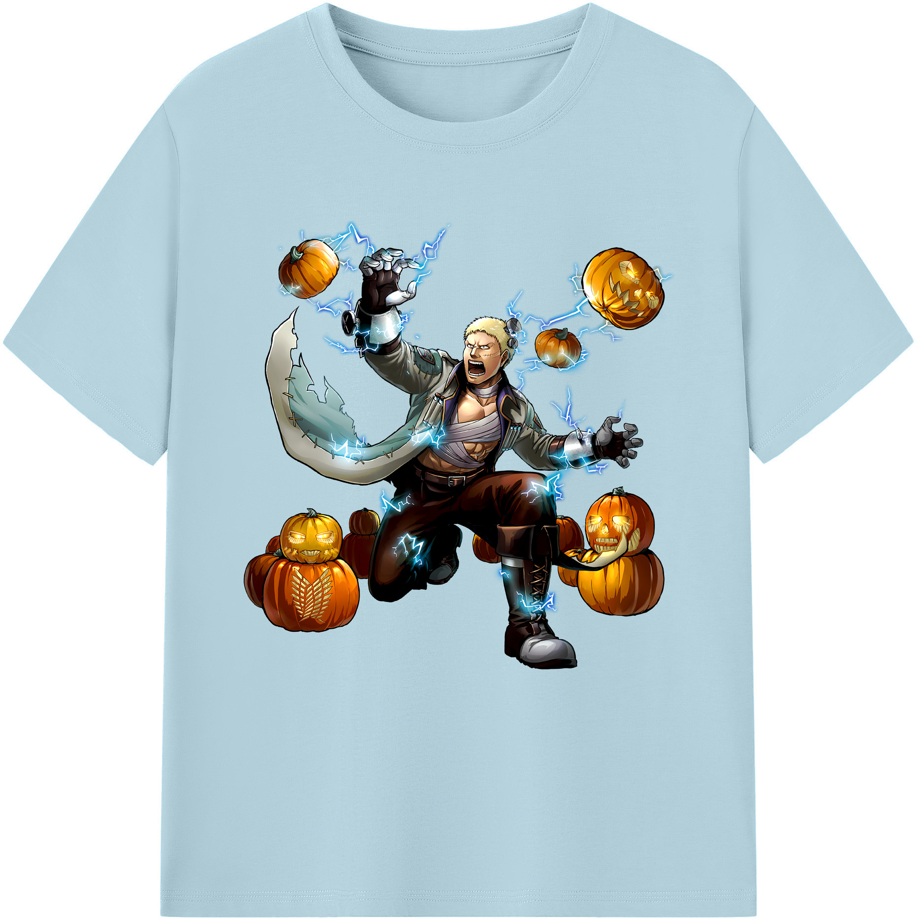 （画像用） 進撃の巨人 ライナー・ブラウン Attack on Titan Reiner Braun 綿100％半袖Tシャツ（フロントプリント）